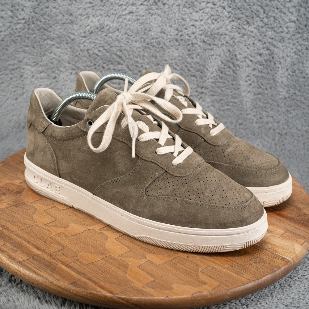 HTF CLAE Malone Mens Size 10 Olive Green Court Sneakers